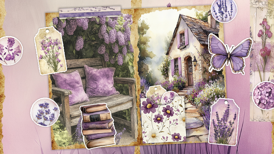 purple cottagecore