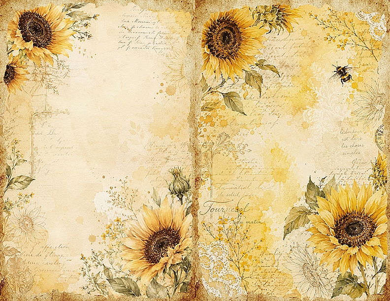 Sunflower Journal Page