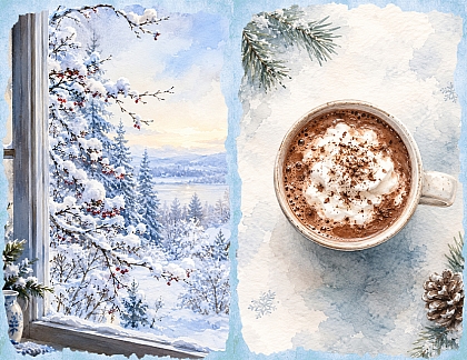 Chocolatey Winter Journal Page